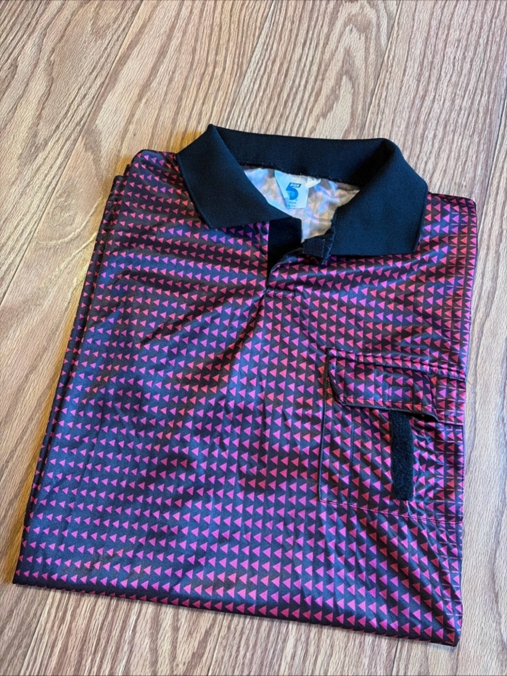 Vintage Y2K High 5 Sportswear Soccer Referee Polo Geometric Pattern Size XXL